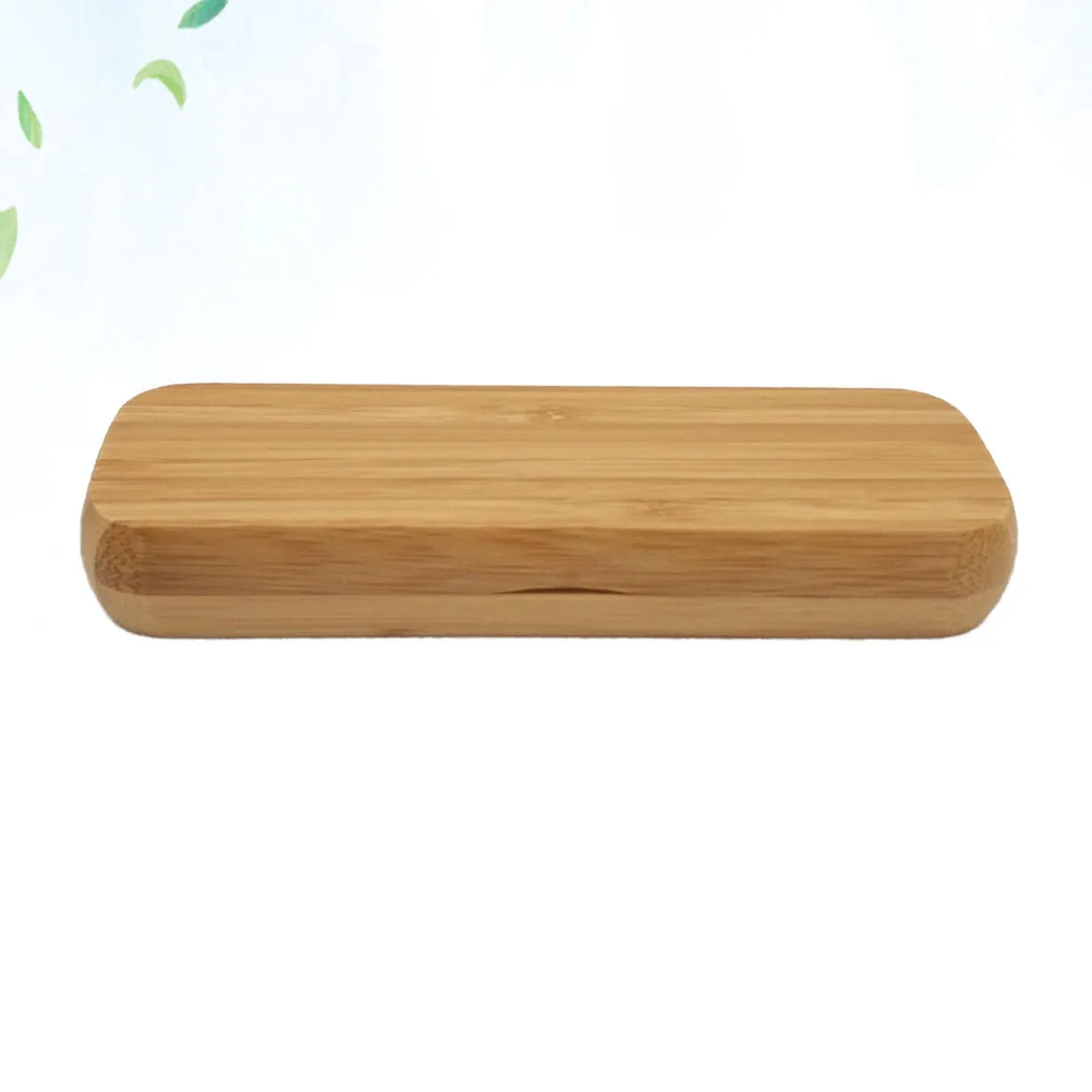 

Bamboo Pen Box Case Supplies Pencil Holder Stationery Bag Two Slot Fine Appearance Smooth Surface