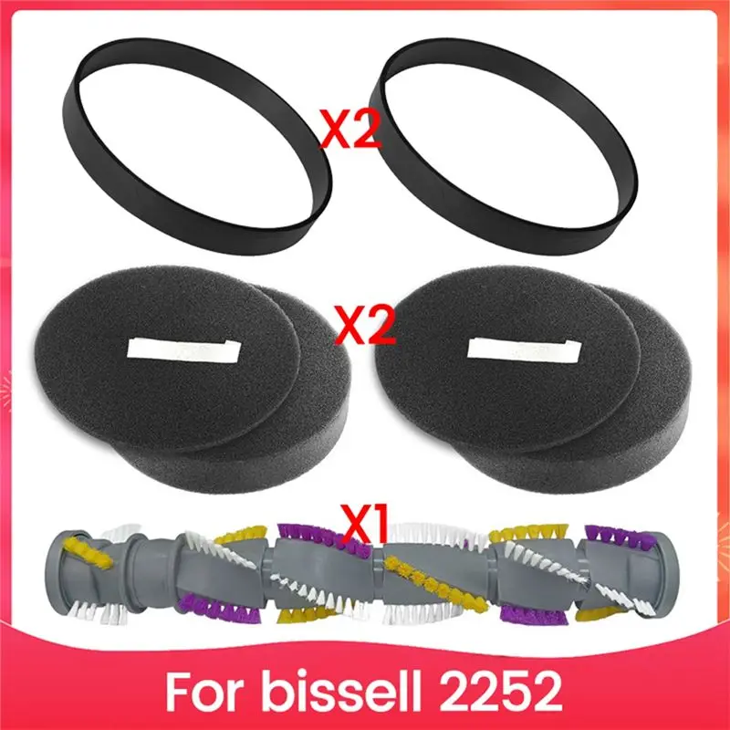a20f-5pcs-ローラーブラシフィルターと真空ベルトキット-bissell-2252-掃除機アクセサリー交換用