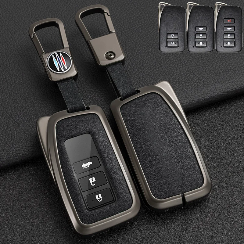 

Zinc Alloy+ Leather Car Key Case Cover For Lexus NX IS RX ES GX LX LS UX GS 200 300 350 NX200 NX300 RX350 ES300 450H 300H UX250h