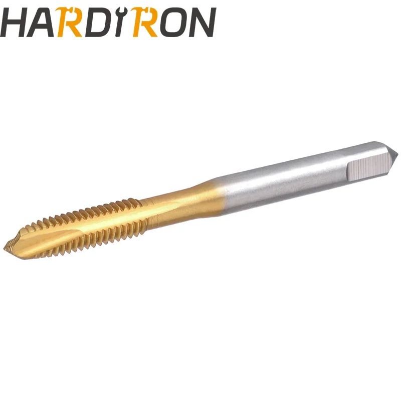 

Hardiron 1/4"-20 UNC Spiral Point Tap, HSS Titanium coating Spiral Point Plug Threading Tap 1/4 x 20 UNC