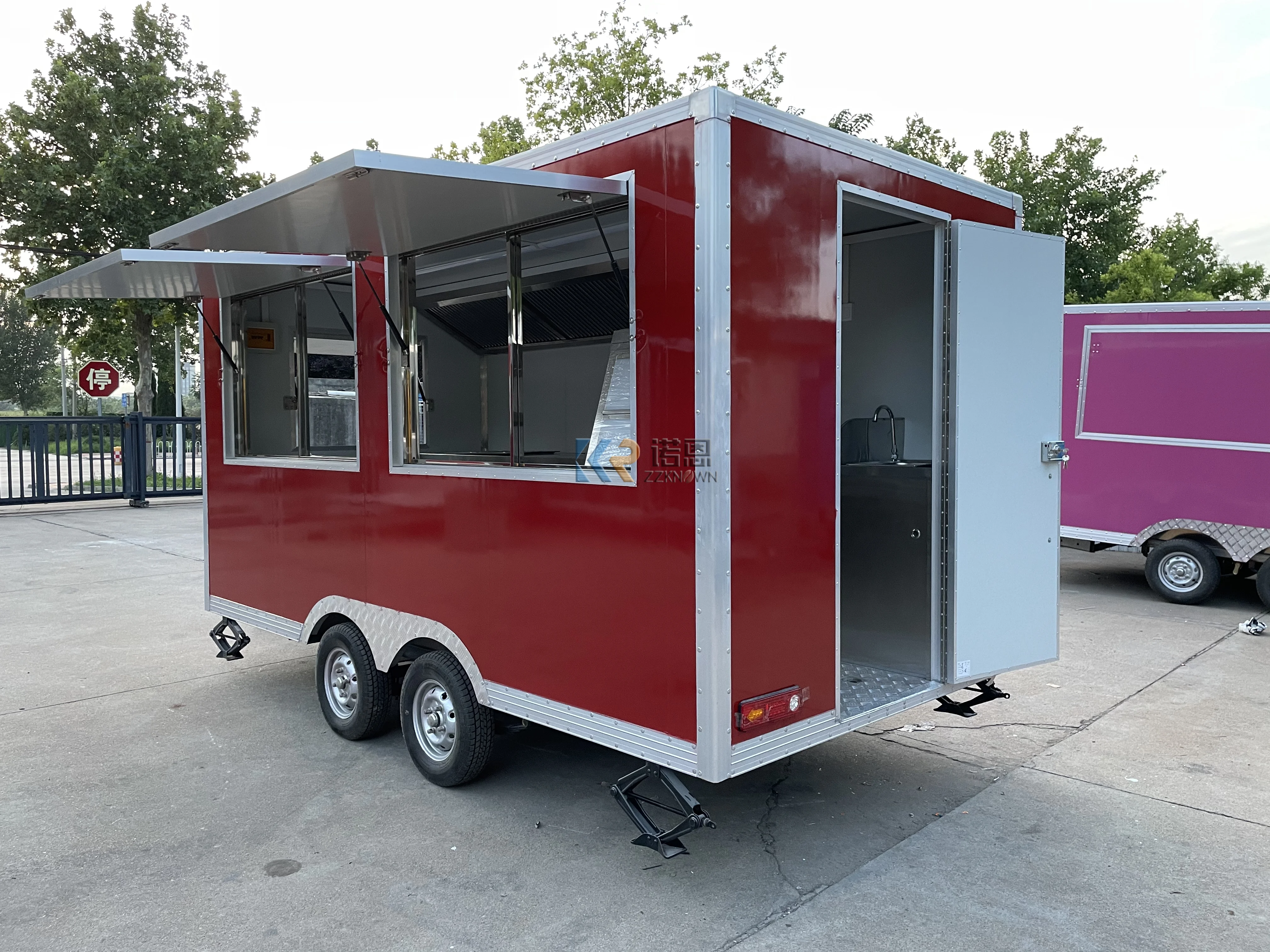 Food Vending Van Catering Fully Equipped Concession Street Mobile Food Truck Cart Fast Food Trailer for Sale Usa