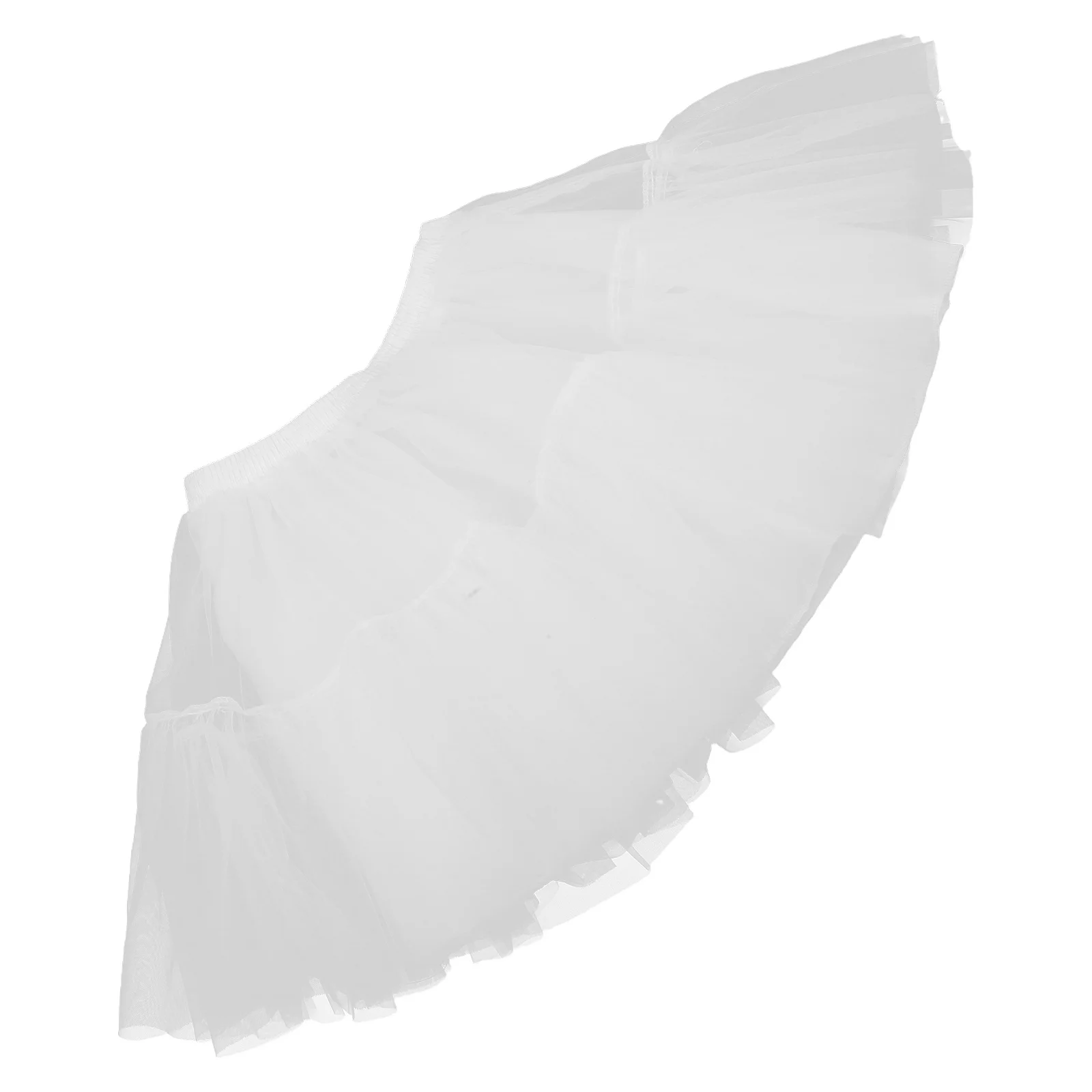 

Elegant No Bone White Tulle Petticoat Soft Skirt Support Wedding Dresses Comfortable Cosplay Ballet Tulle Tutu