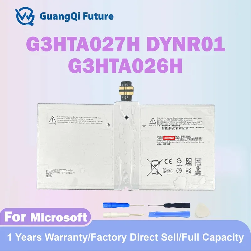

G3HTA027H DYNR01 7.5V 38.2Wh Laptop Battery Compatible with Microsoft Surface Pro 4 1724 Tablet G3HTA026H with Tools N