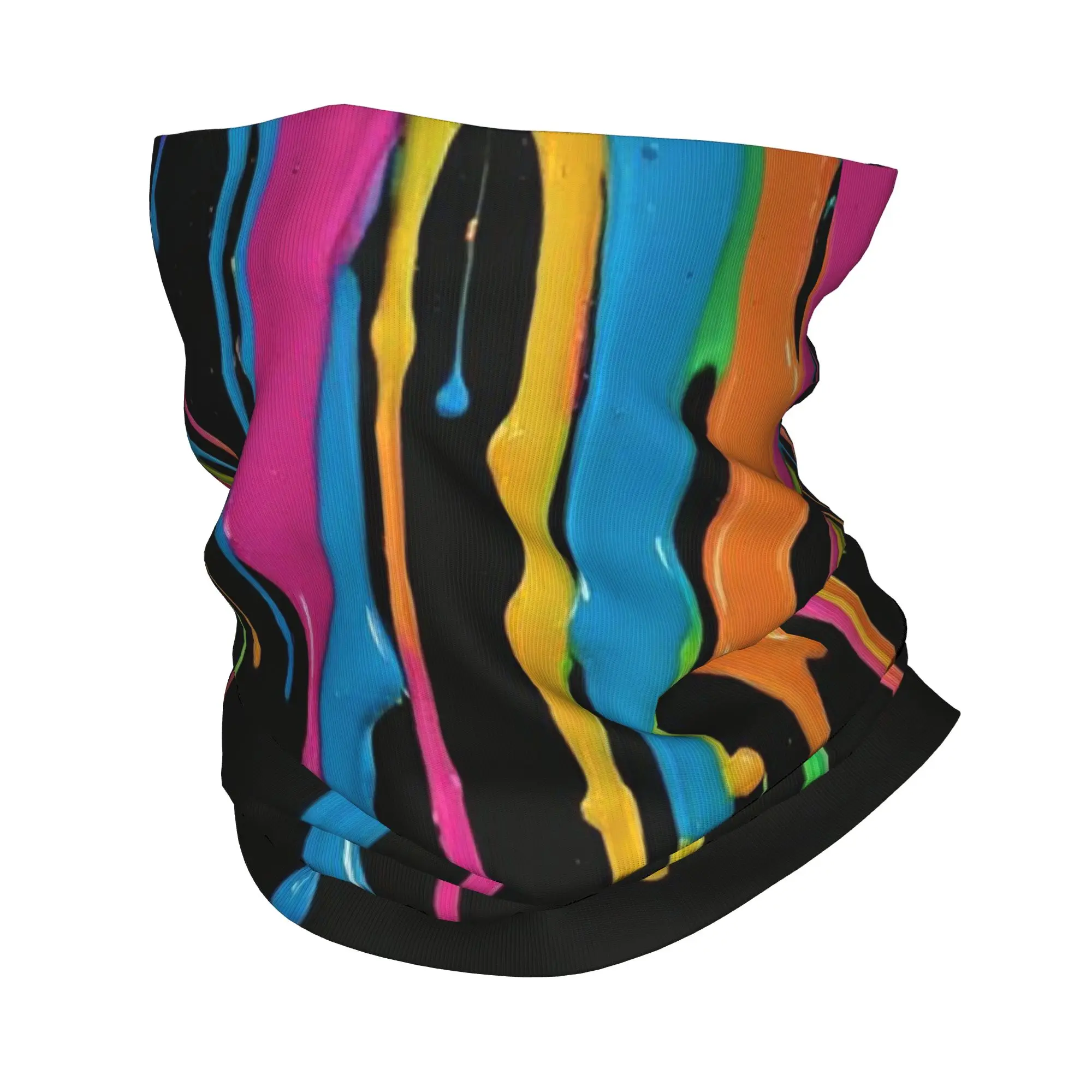 

Красочный шарф-бандана с принтом в виде разводов, теплый головной убор для активного отдыха, унисекс, для взрослых