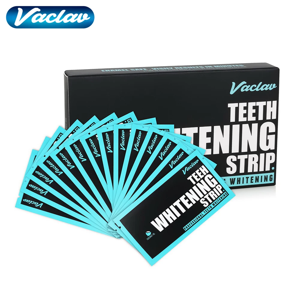 Vaclav Charcoal Teeth Whitening Strips Professional Teeth Whitening Kit for Teeth Sensitive Coffee Drinker Tooth Whitener Strips