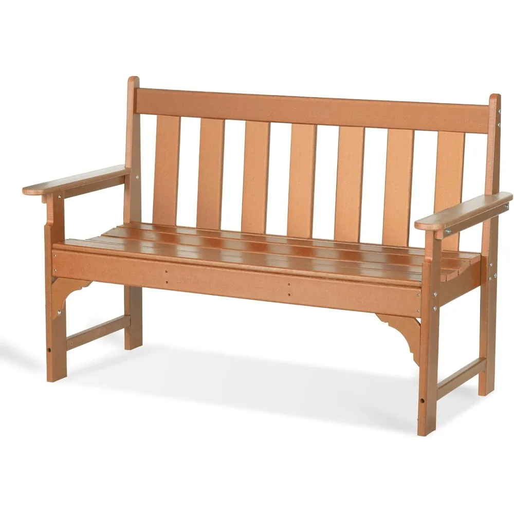 

Outdoor Bench,All Weather Patio Bench Load up to 800 Lbs, 2-Person Garden Bench Rot-Proof Fade Proof for Patio, Porch, and Park