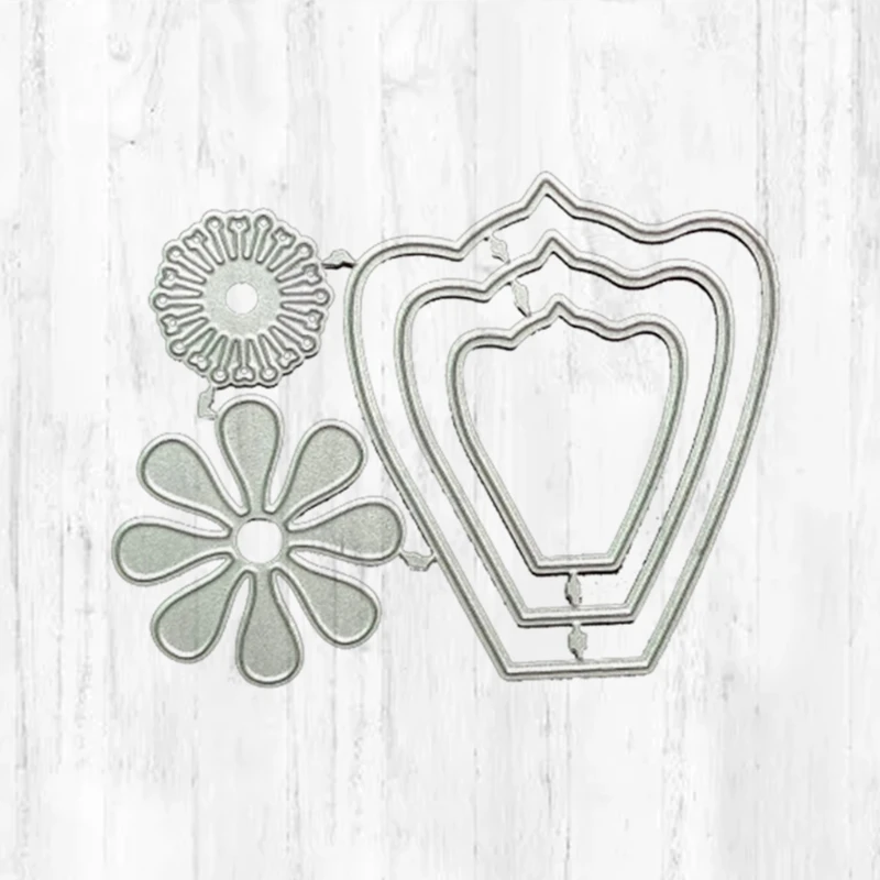 Flower Cutting Dies Carbon Steel Embossing Knife Mould Template Decorative Embossing Die for DIY Cards Paper Art Crafts