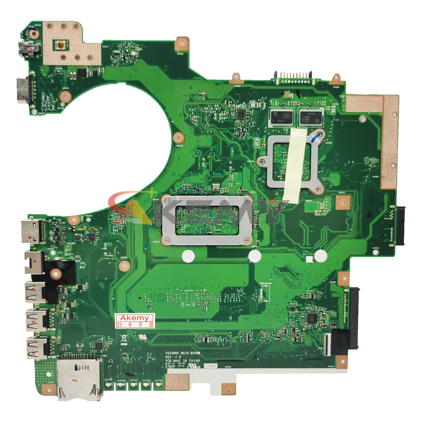 AKEMY P2540NV Notebook Mainboard Für Asus P2540NV P2540N P2540 Laptop Motherboard mit N3450 N4200 CPU GT920MX-V2G GPU