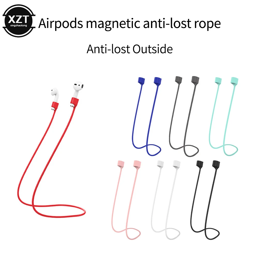 New Hot Selling Hidden Magnetic Suction Silicone Anti-Lost Rope Suitable For Apple AirPods Generation Bluetooth Headset Lanyard