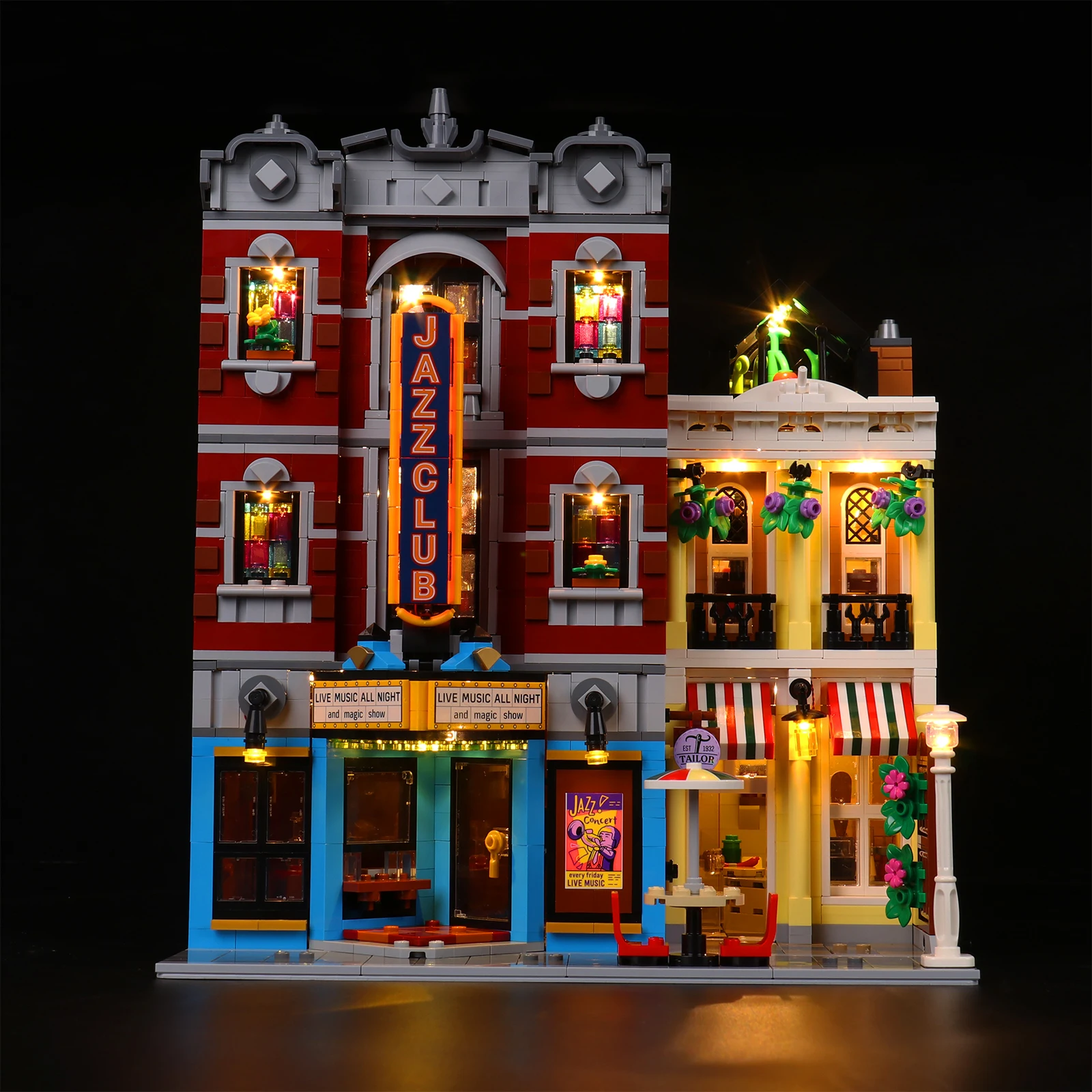 

LED Light For 10312 Jazz Club Building Blocks Lighting Toys Only Lamp+Battery Box(Not ​Include the Model)