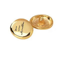 10pcs Fashionable Bean-shape Buttons 15/20mm Golden/Silvery Decorative Shank Buttons Apparel Sewing Accessories