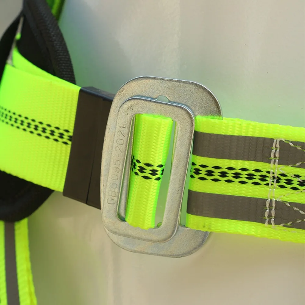 New Reflective Full-Body 5-Point Fall-Arrest Safety Harness for High-Altitude Operations & Outdoor Use