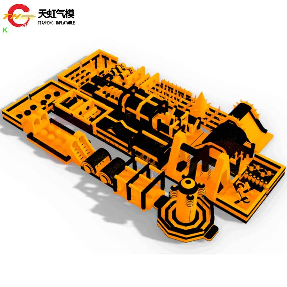 Kommerzieller riesiger aufblasbarer Hindernisparcours, laufender Spielplatz, großer Türsteher, Vergnügungspark
