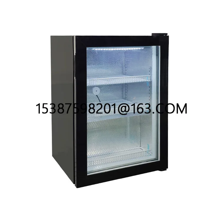 Single Door Vertical Freezer Cooler Fridge 98L Showcase Chiller Beverage Display Glass Door Ice Maker Fridge