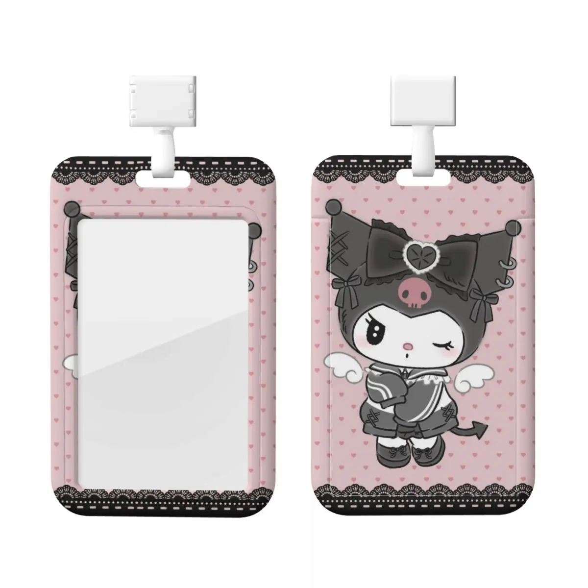 

Изготовленный на заказ шейный ремешок, держатель для карт Kuromi, держатель для бейджа для карты метро, автобуса, ремешок для банковской карты, держатель для бейджа для учетных данных, больницы