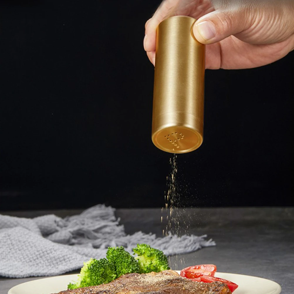 

2Pcs Multifunction Spice Jars Stainless Steel Seasoning Containers Easy to Clean and Reuse for Home Kitchen Salt Jars