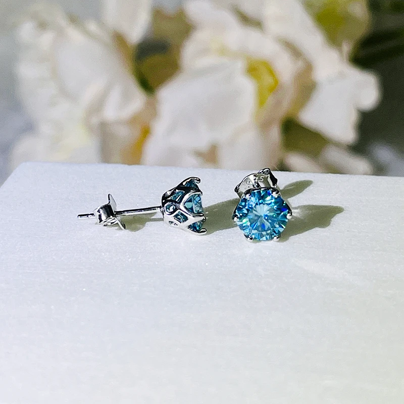 JoyceJelly 1/2/4CT VVS D Farbe Moissanit Russische Cut 8H8A Labor Diamant Stud Ohrringe Für Frauen S925 Sterling silber Edlen Schmuck – Detail 13
