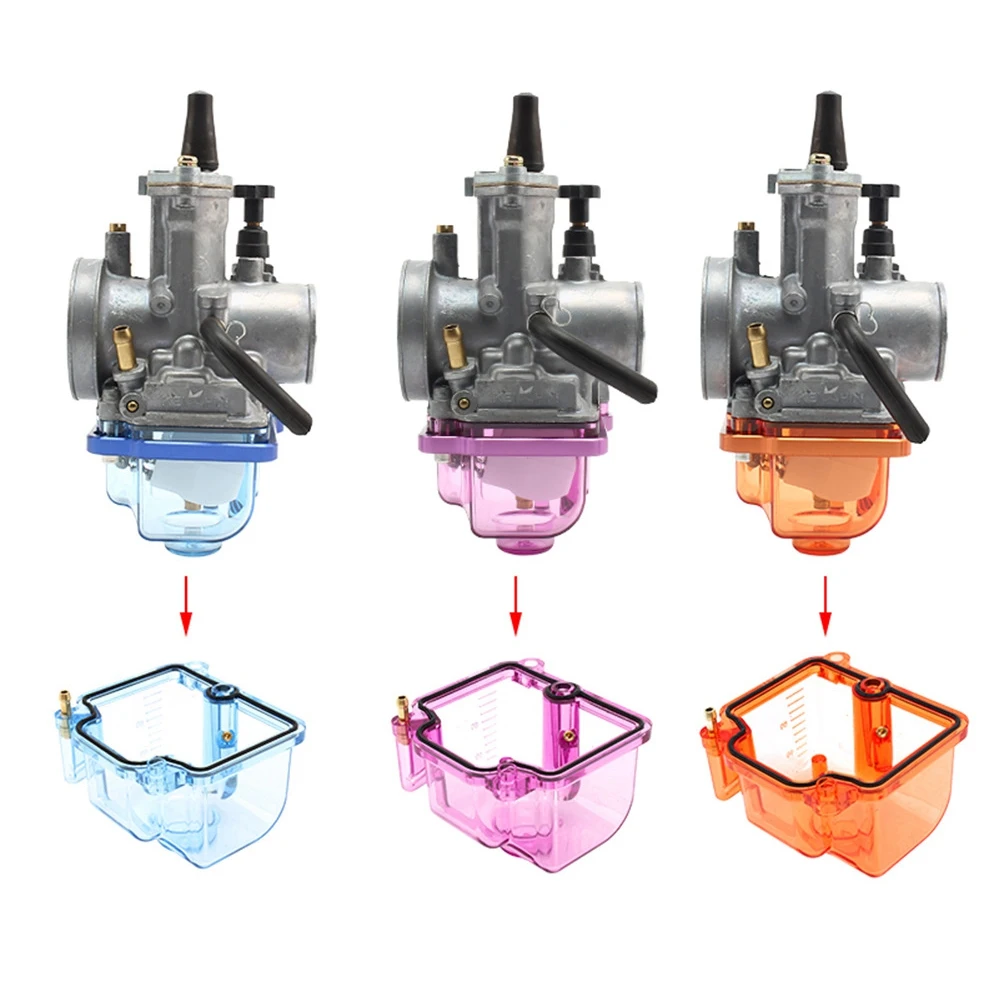 A57E-Motorcycle Carburetor Transparent Float Carburetor Oil Cup Carburetor Base Cover For KEIHIN PWK KOSO 28-34Mm