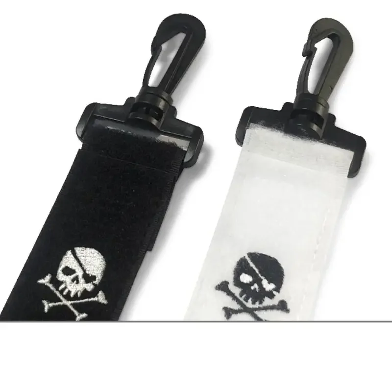 Skull Polyester Sports Balls Hands Cleans Golf Towel Carabiner Magic Tape Cleaning Towel Golf Wiping Cloth Golf Cleaning Towel - view 2