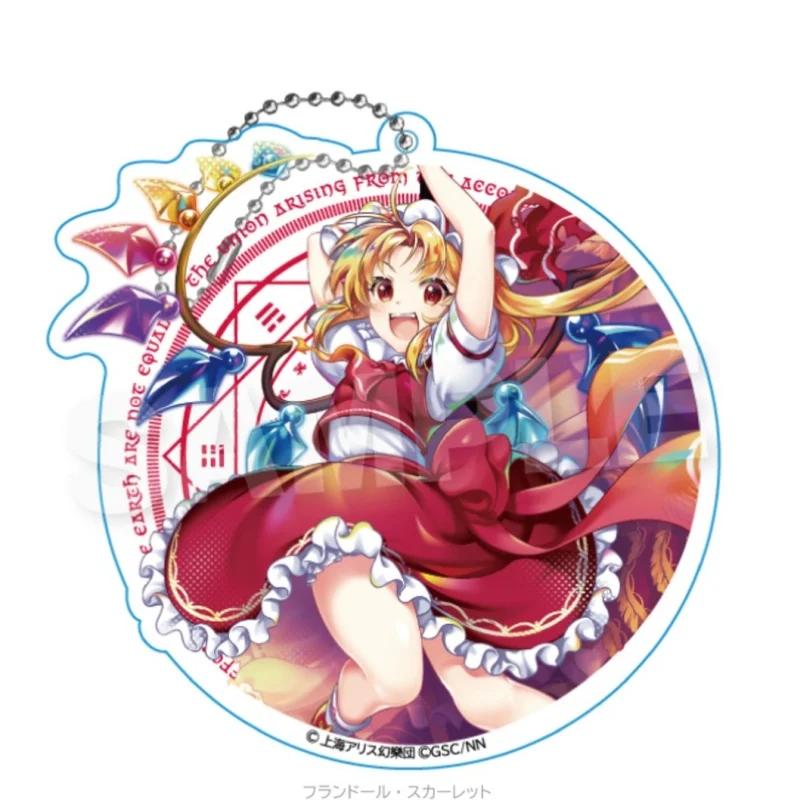 Anim Touhou Project6cm Acrylic Keychain Bag Pendan  Reimu Hakurei Alice Clara Car Decorative Accessories Gift 8PCS Wisplan Anime
