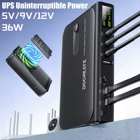 UPS Backup Battery Power Supply Without Battery Multi-Voltage Mini DC UPS Battery Backup for Router/Modem/Security Camera