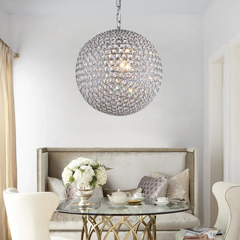 modern crystal ball led pendant light circular lustre decoracao de casa sala de estar e jantar lampada do teto novo 01