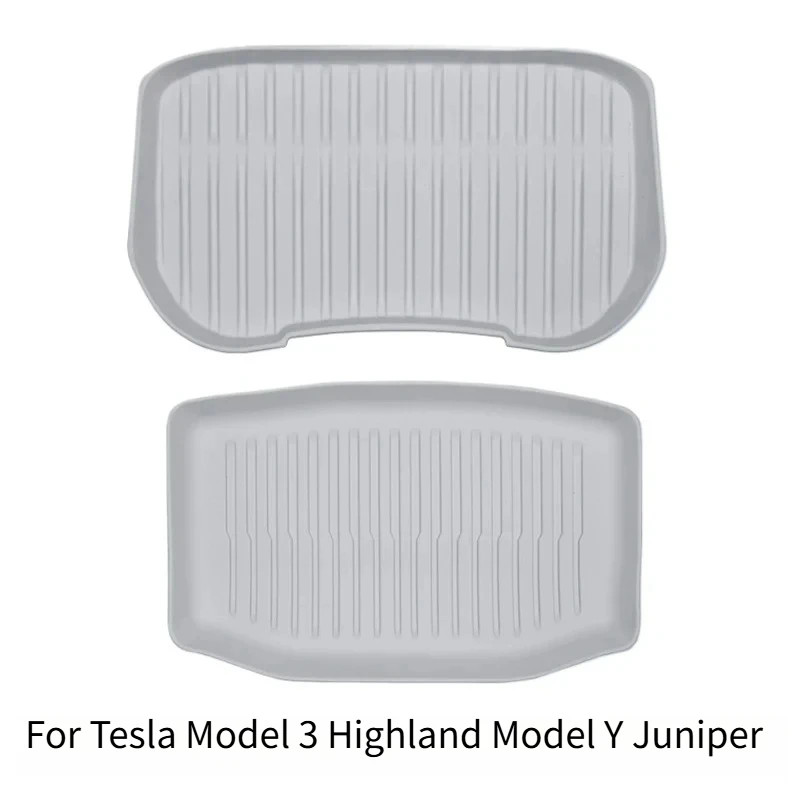 

Для Tesla Model 3 Highland Model Y Juniper TPE передний и задний багажник для хранения, белый коврик, водонепроницаемые защитные накладки, автомобильный коврик, аксессуары