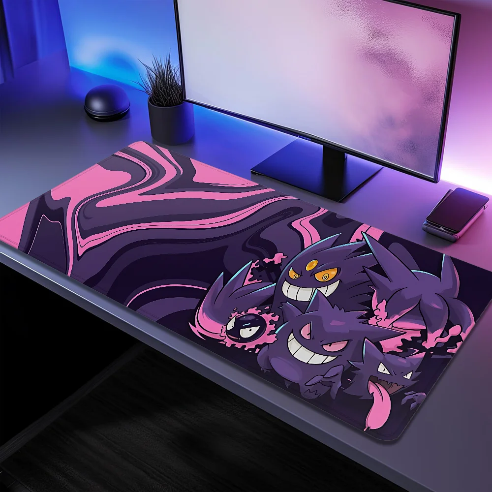 Tappetino per mouse Tappetino per mouse grande per giocatori Anime P-pokemon Gomma antiscivolo Tavolo per computer sul bordo Tappetini da gioco Tappetino da scrivania Accessori per ufficio