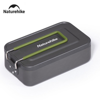 Naturehike 800ML Camping Lunch Boxs Folding Portable Aluminum Cookware Outdoor Dinner Box Travel Hiking Picnic Bento Boxes