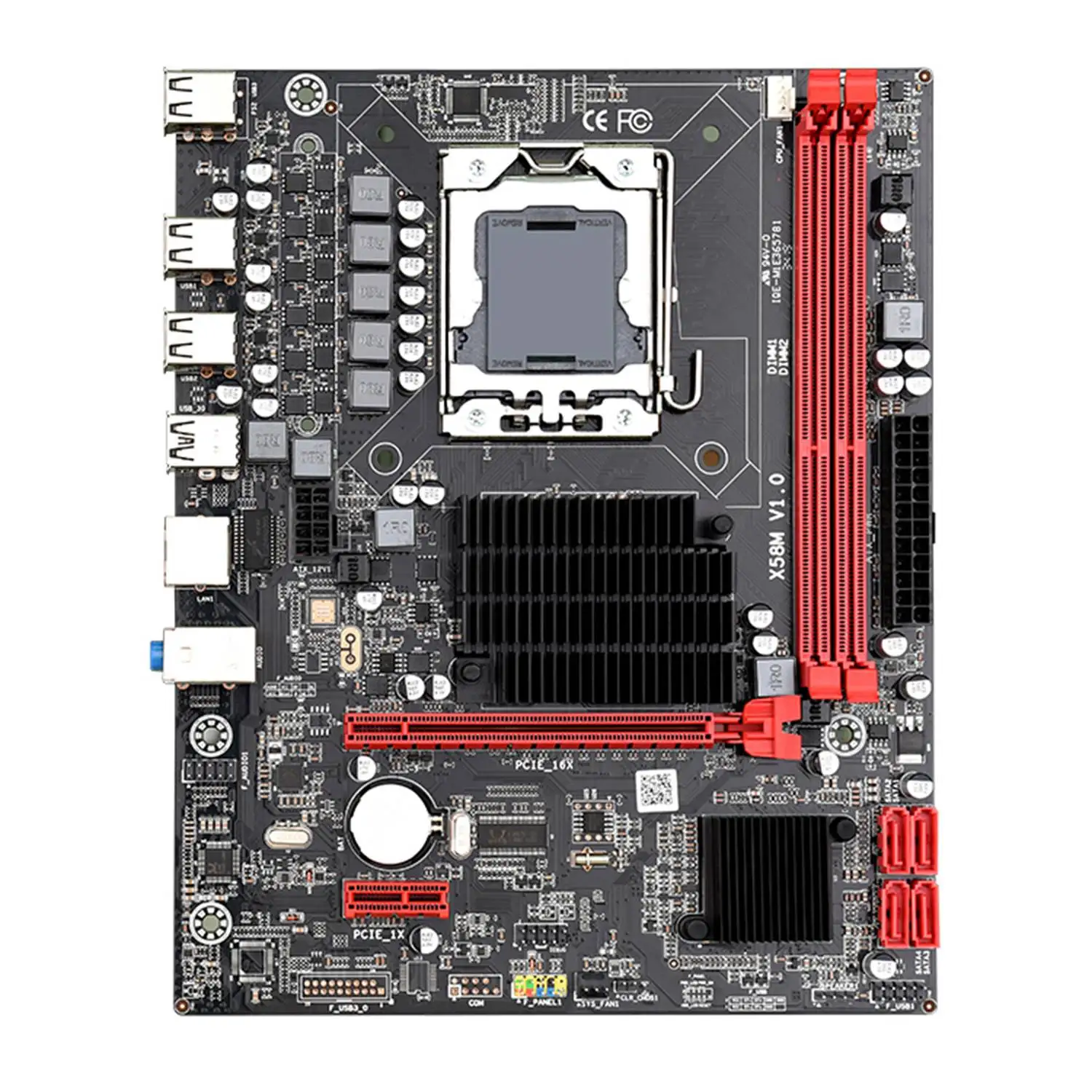 

X58 LGa 1366 M-ATX Motherboard Dual Channel DDR3 32G RAM PCI-E 16X USB 2.0 SATa 2.0 Mainboard Support for LGa 1366 All Series CP