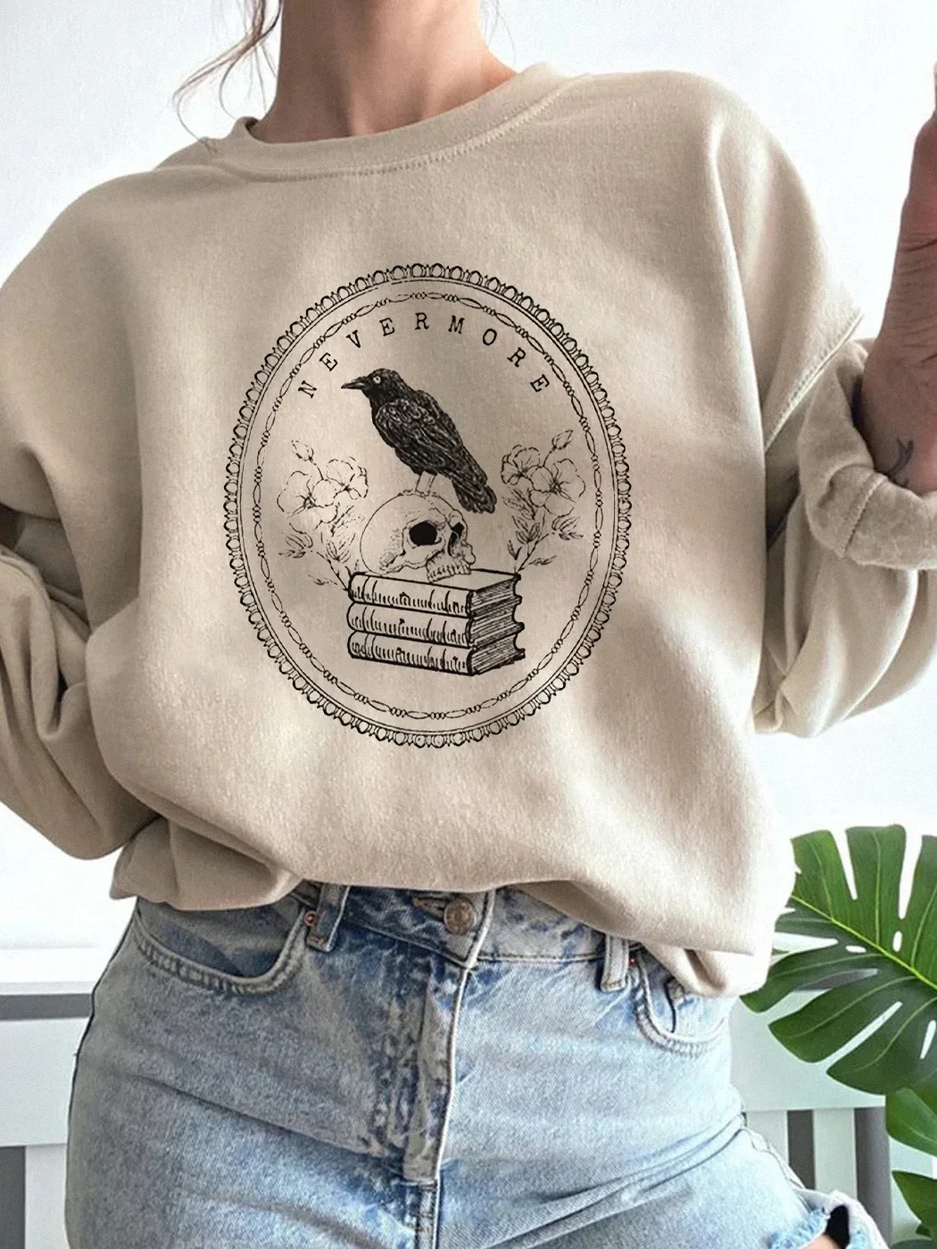 Oscar Wilde Bookish Librarian Sweatshirt Winter Warm Sweatshirt Women Basic Tops Loose Vintage Pullovers Fleece Sweatshirts