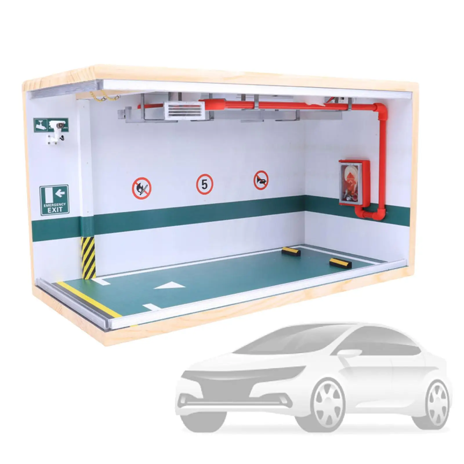 

1/18 Parking Lot Display Case Display Stand for Car Model Toy for Sand
