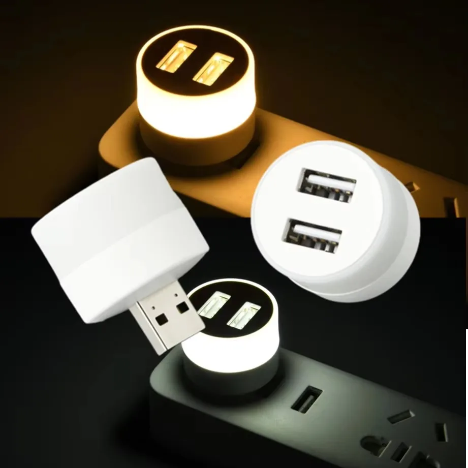 USB Night Light USB Small Book Lamps LED Protection Reading Light USB Plug Computer Mobile Power Charging Desk Lamp LedPortable