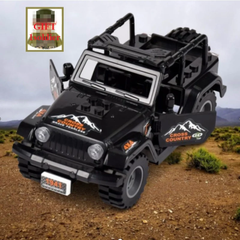 

Jigsaw Kids Puzzle Toys Military Building Blocks Off-Road Jeep Assembly Boy Gifts