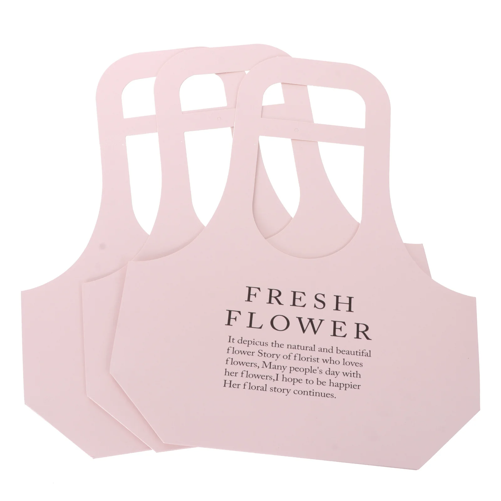 

3Pcs Paper Flower Gift Handbags Pink Portable Bouquet Bags Chic Design Floral Packing Wraps Flower Bouquet Bags