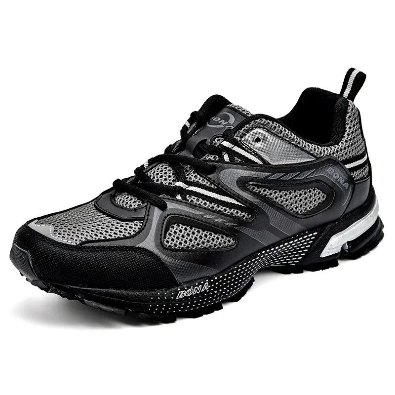 BONA-zapatillas de correr de estilo clásico para hombre, zapatos deportivos de malla dividida, con cordones, para correr al aire libre, 34870