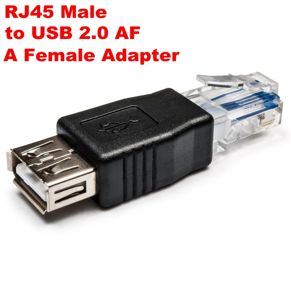 1pcs Ethernet to USB Adapter RJ45 Ethernet Male to USB Female Converter 10Mb/100Mbs Network Connector for Laptops Computers