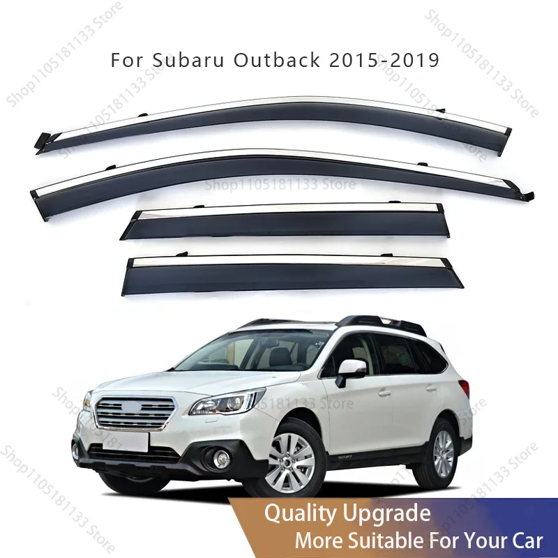 For Subaru Outback 2015-2019 Side Window Sun Rain Visor Vent Deflectors Weather Shield