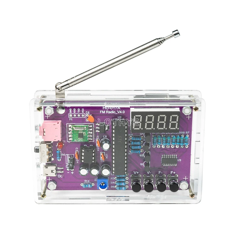 FM Radio Assembly Kit RDA5807S Circuit Board DIY Electronic Kit Dual Power Supply 87-108MHz School Teaching Training 5V / 3V