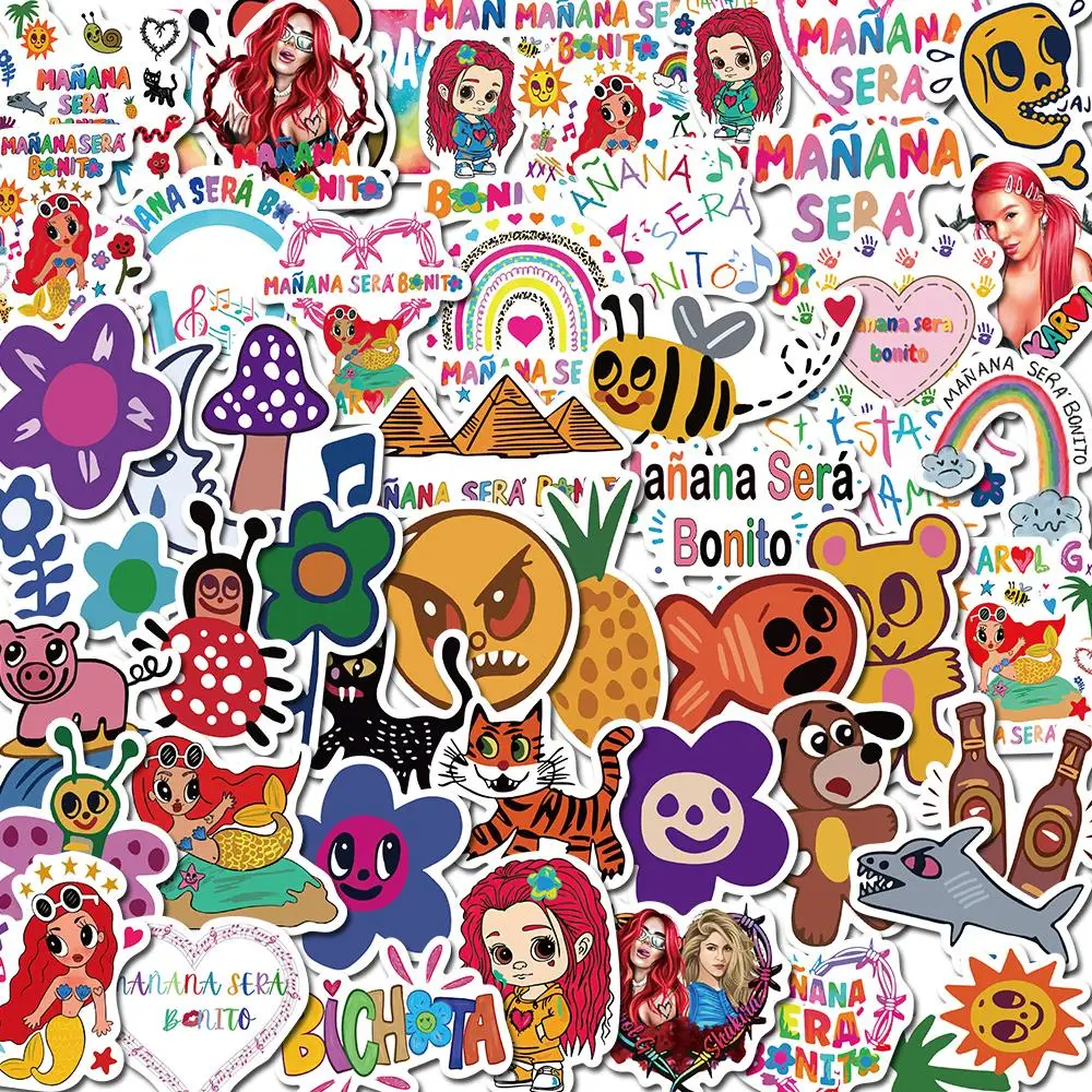 52PCS karolg Album Manana Sera Bonito Music Singer Stickers For DIY Notebook Luggage Motorcycle Laptop Refrigerator Decal