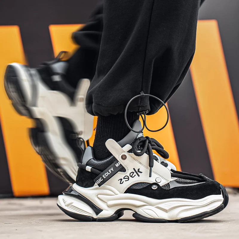 Parzival الرجال أحذية رياضية منصة جلدية حذاء كاجوال عداء المدربين الرياضة في الهواء الطلق احذية الجري متعطل Zapatillas De Deporte