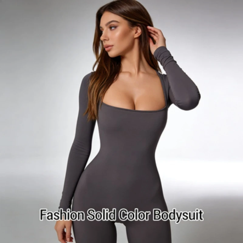 

Autumn Winter Threaded Yoga Onesie High Intensity Training Hip Lift Exercise Fitness Micro Pull Onesie