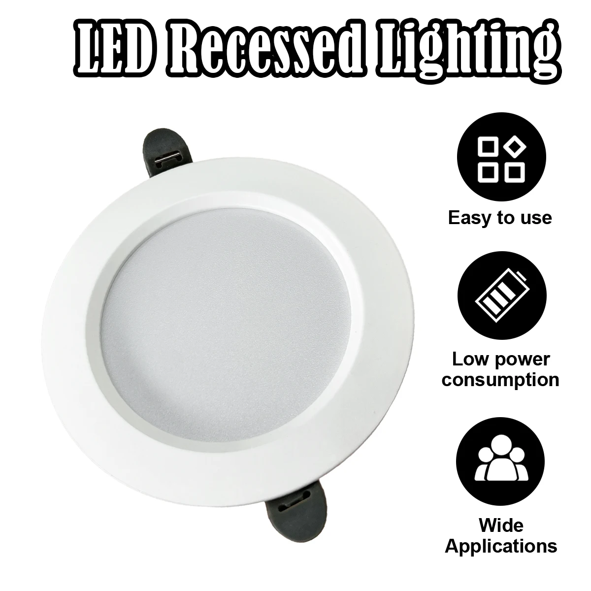 Round Led Recessed Ceiling Downlight 220v 240v Driverless Cold White Neutral 4500k 6500k 6w-18w Panel Easy Bulbs Lighting Living