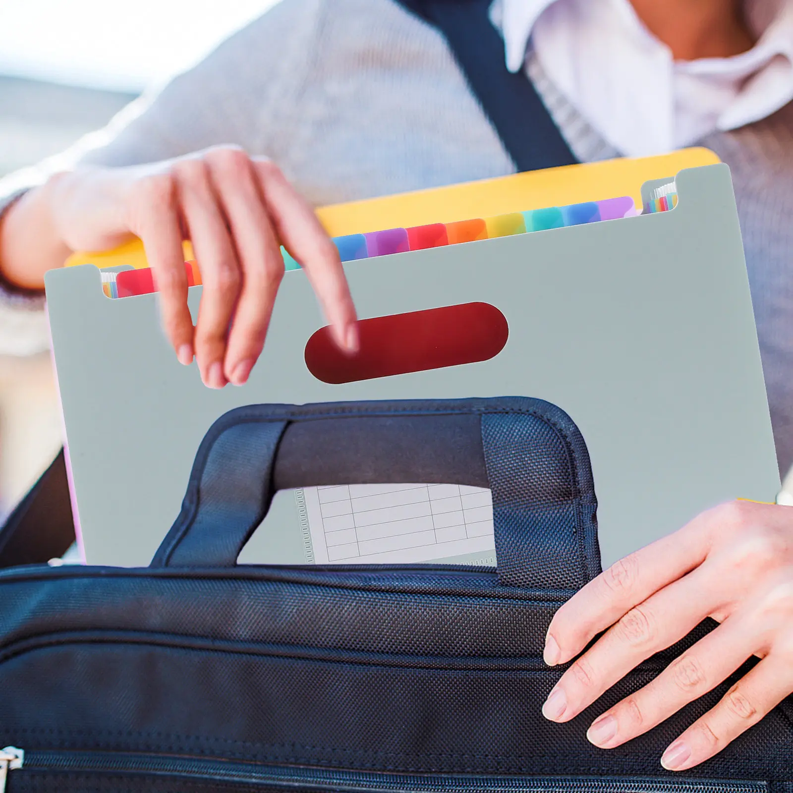 

A5 Expanding File Folder Large Capacity Multi-Layer Accordion Design Portable Receipt Organizer Document Storage Holder Office