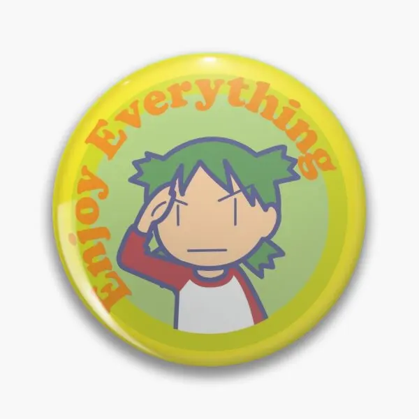 Yotsuba Enjoy Everything  Soft Button Pin Brooch Jewelry Badge Cartoon Women Fashion Clothes Funny Decor Metal Cute Lover Collar