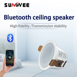 2-inch mini-home audio publiek Bluetooth-plafondluidspreker Stereogeluid Muziekluidsprekers voor binnen Ingebouwde digitale klasse D-versterker