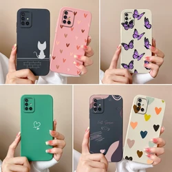 Para Samsung A51 A71 A31 Funda de teléfono Simple corazón silicona líquida protección de cámara contraportada para Samsung Galaxy A 51 71 31 Funda