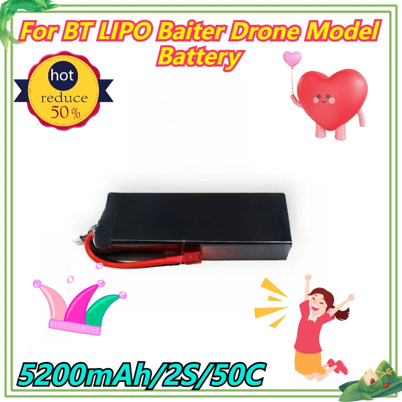 

5200mAh/2S/50C For BT LIPO Baiter Drone Model Battery