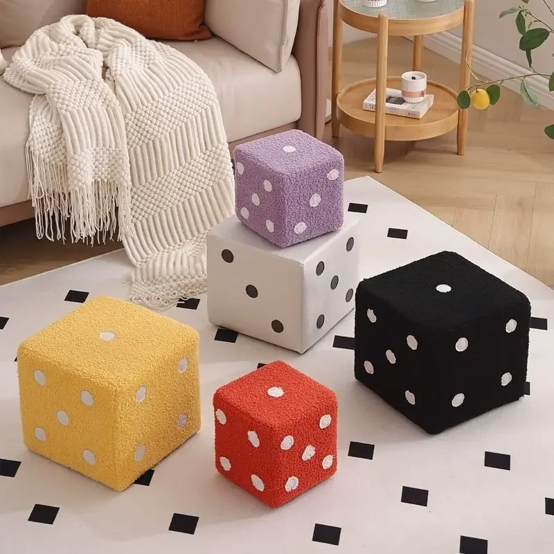 

Household Low Stool Dice Ottomans Bench Living Room Sofa Footstool Sitting At The Door Wearing Shoes for Shoes Changing Stools