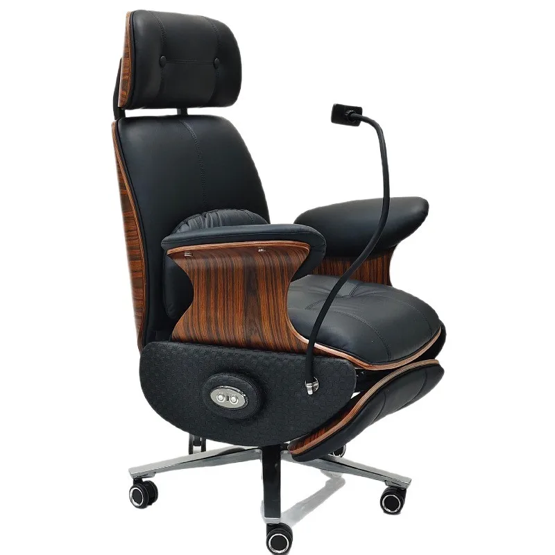Customized recliner single office comfortable sedentary not tired electric massage leather nap reclining boss chair